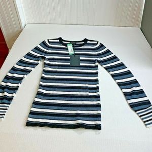 New Goldray Womens Sz S Gold Ray Striped Sweater R